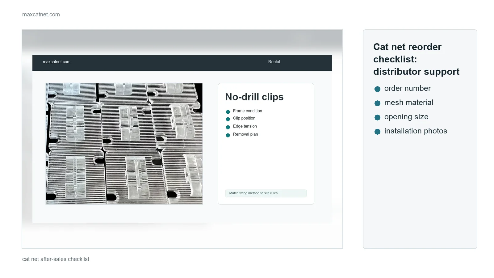Cat net reorder checklist for distributor support team