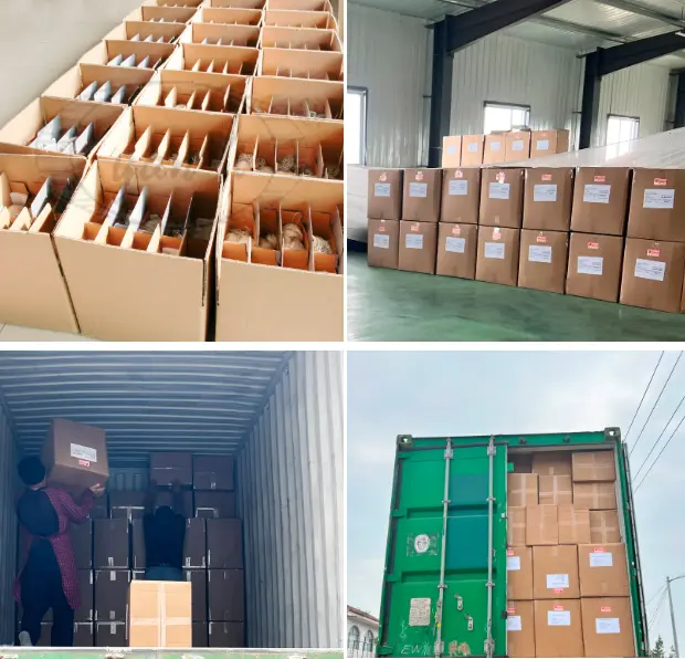 Cat safety net production line with raw materials entering and finished products exiting packaging station